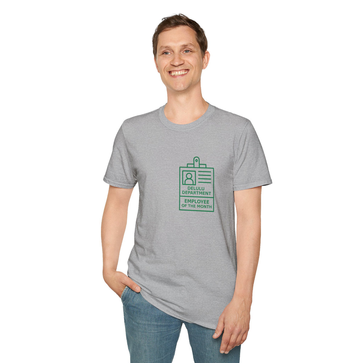 Delulu Department Employee of the Month Badge - Graphic Tee