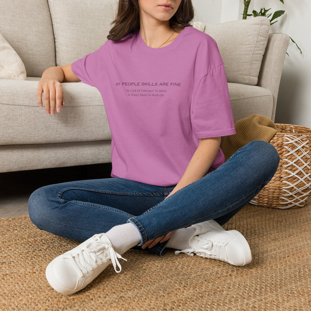 "My People Skills Are Fine" Minimalist Introvert Tee