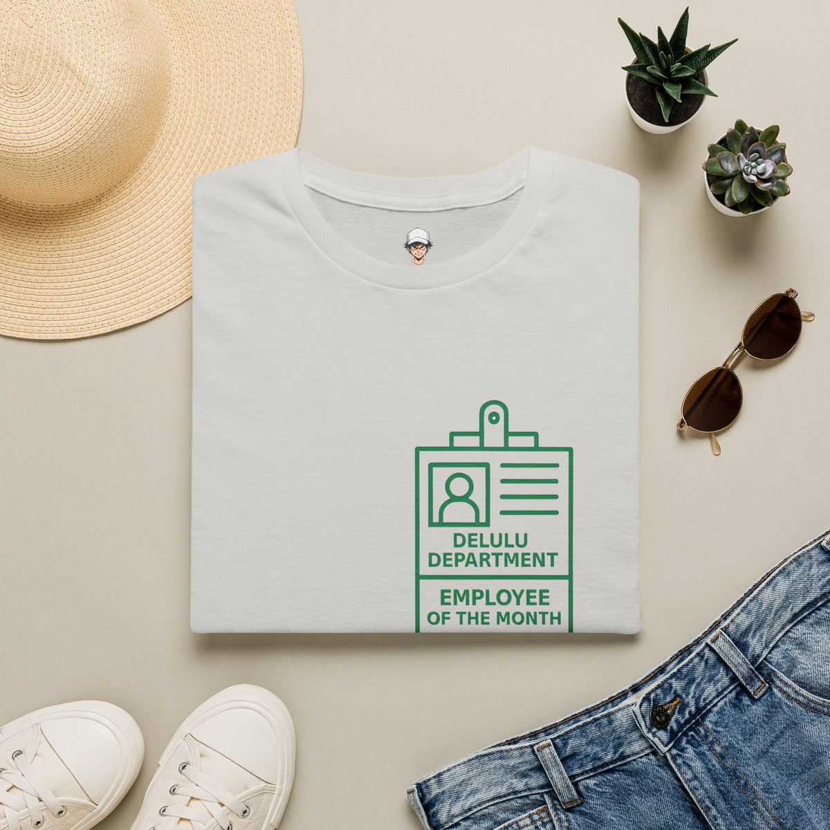 Delulu Department Employee of the Month Badge - Graphic Tee