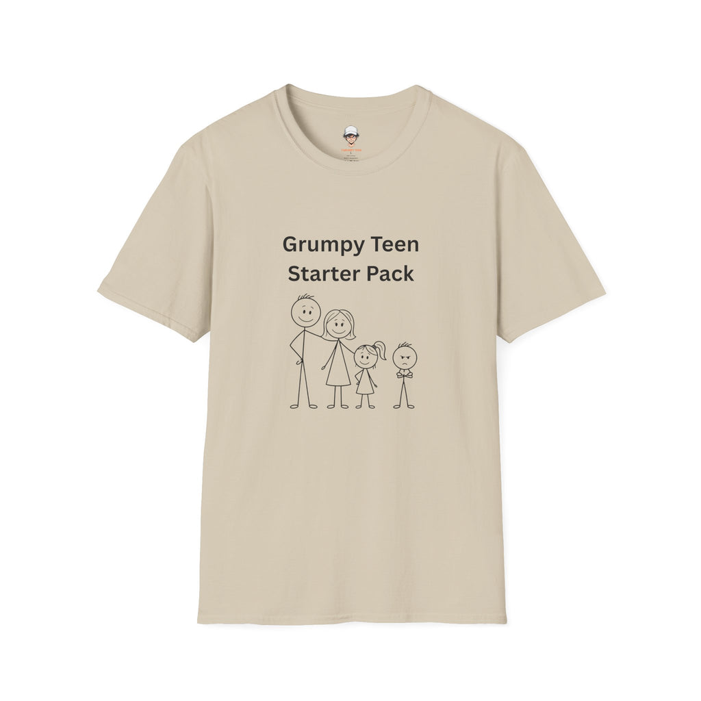Grumpy Teen Starter Pack T‑Shirt — Funny Family Sarcastic Tee