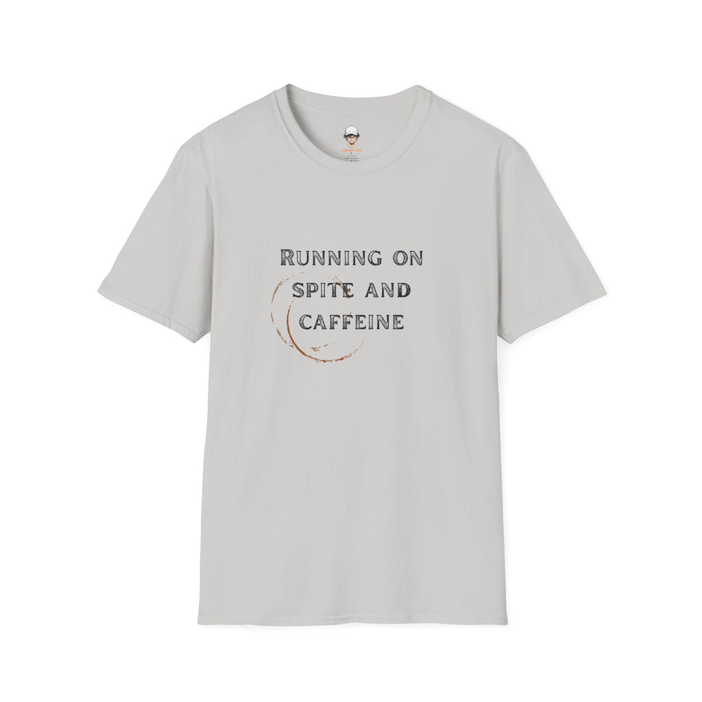Running on Spite and Caffeine — Coffee Stain Graphic T-Shirt