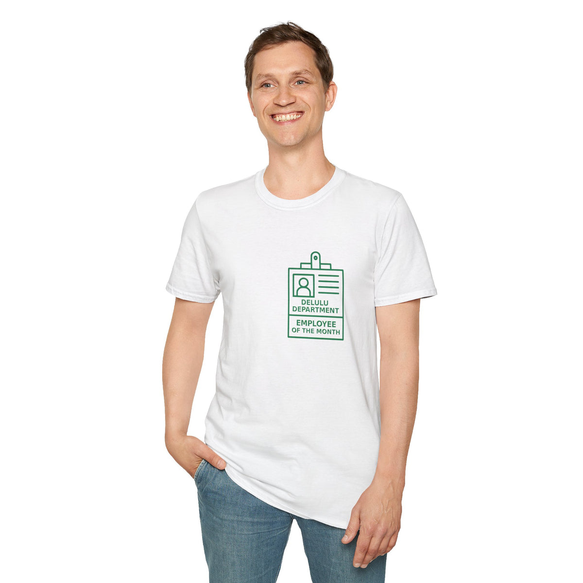 Delulu Department Employee of the Month Badge - Graphic Tee