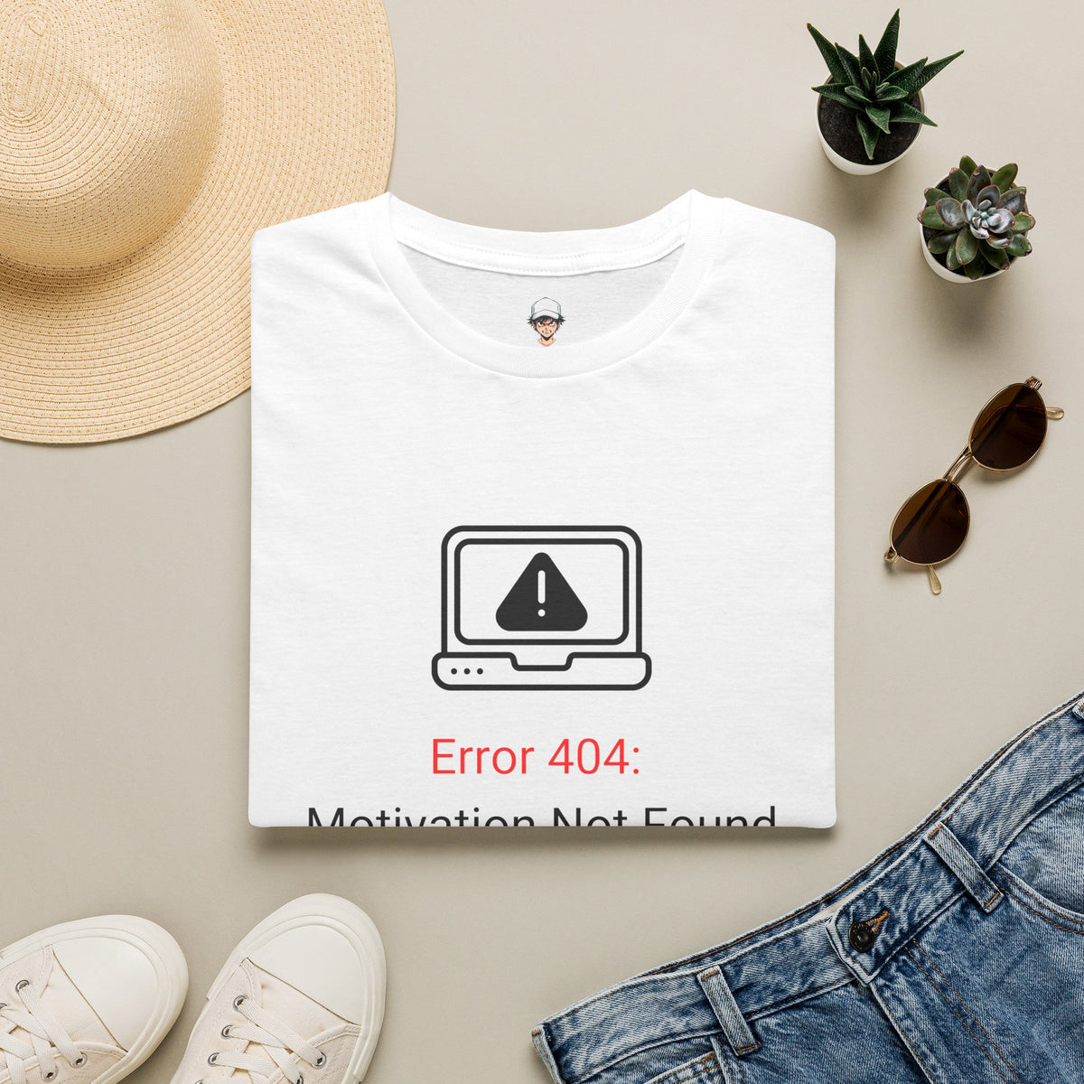 Error 404 T‑Shirt – "Motivation Not Found" Graphic Tee