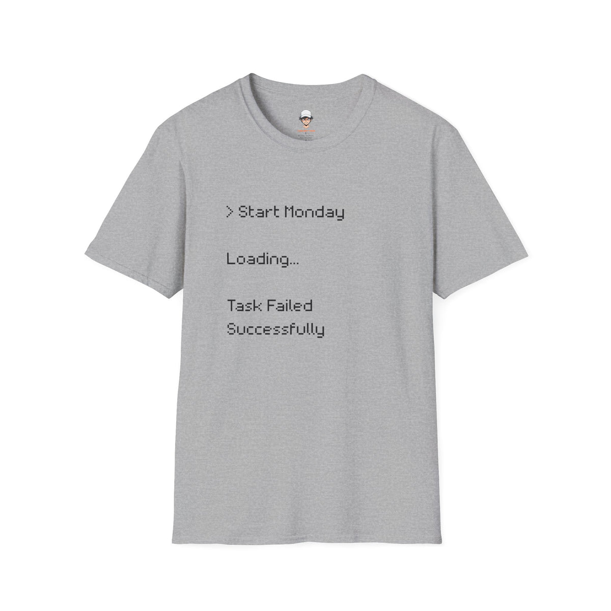 Monday Loading T-Shirt — Funny Lazy Monday Graphic Tee