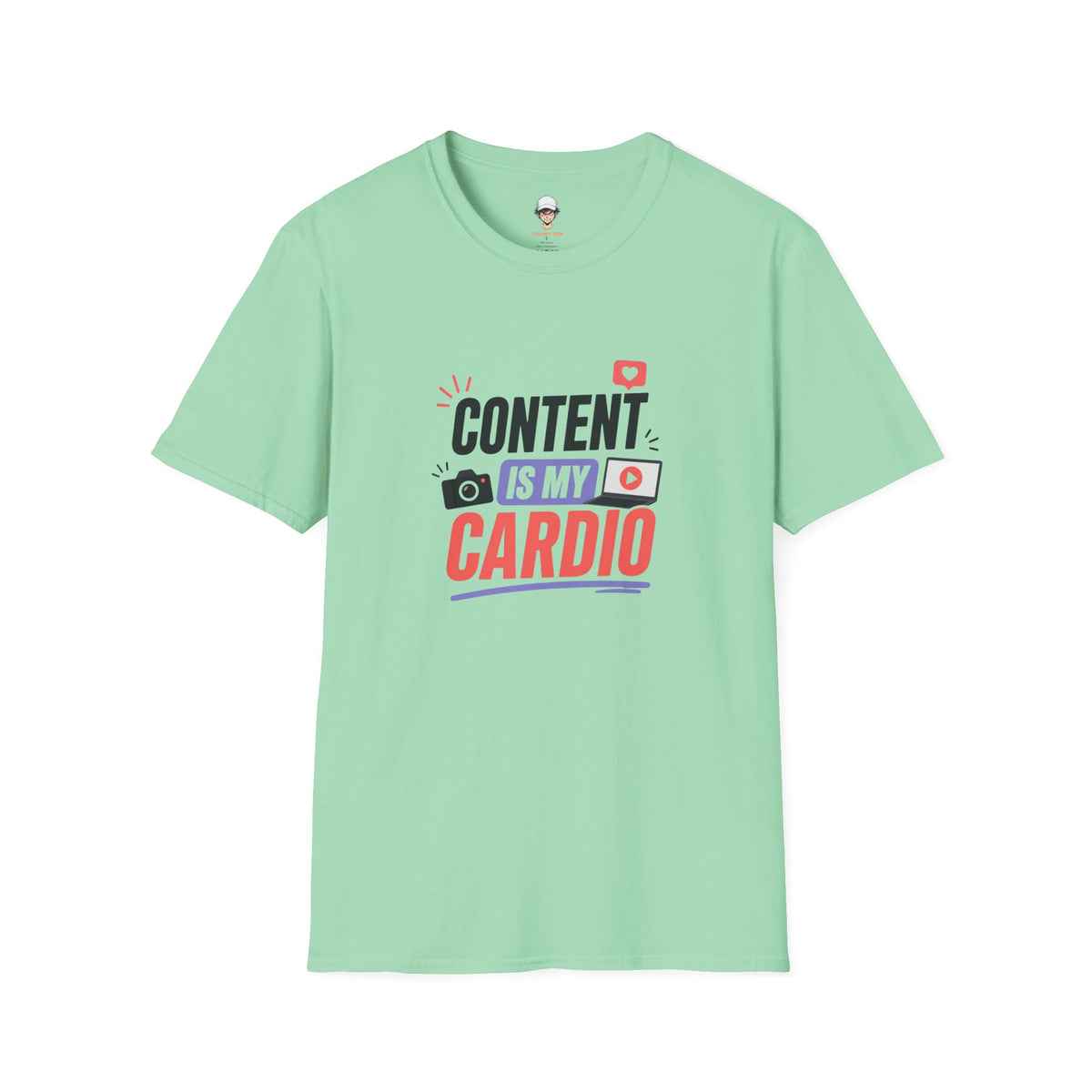 Content Is My Cardio T-Shirt — Social Media Creator Graphic Tee
