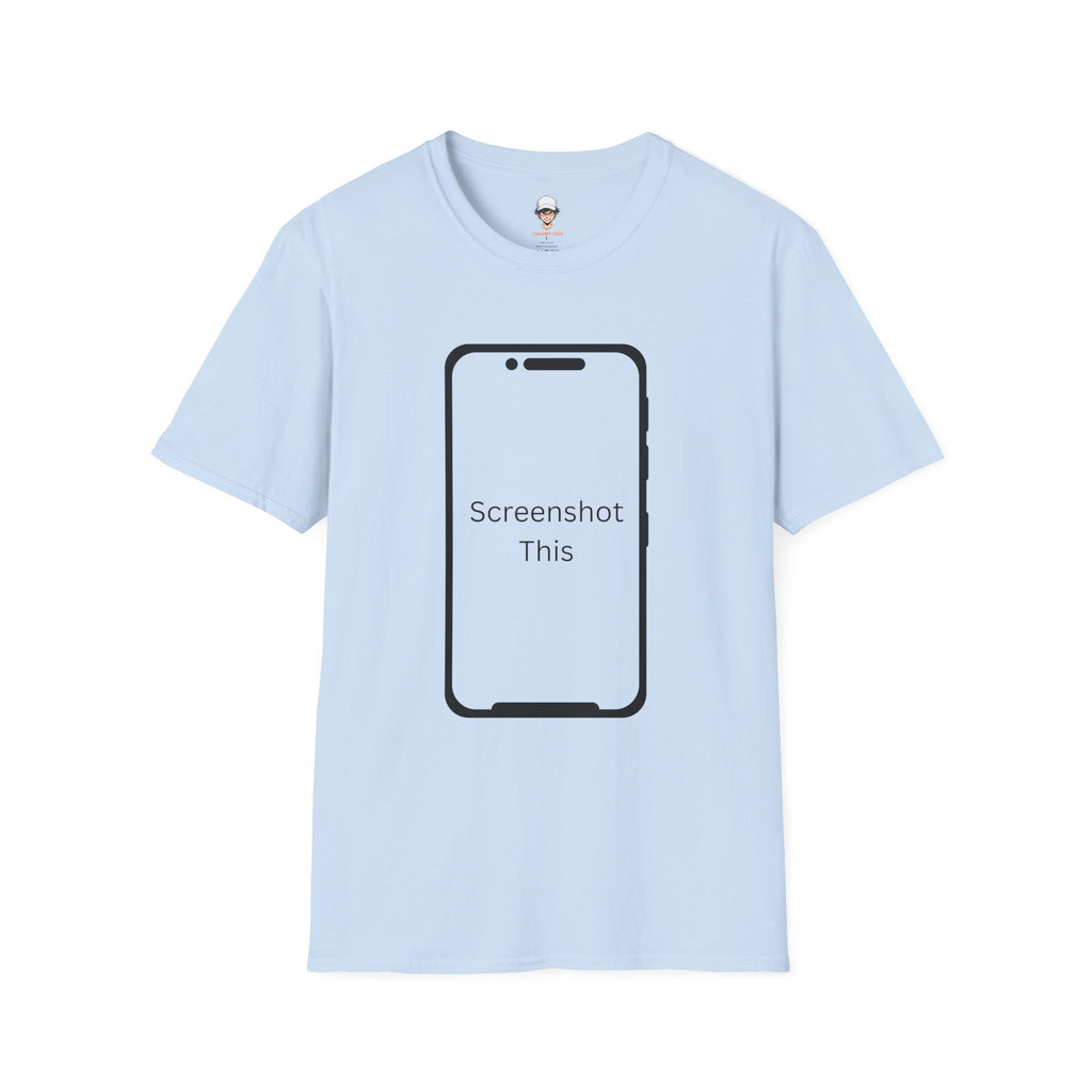 Screenshot This T-Shirt — Funny Phone Outline Graphic Tee