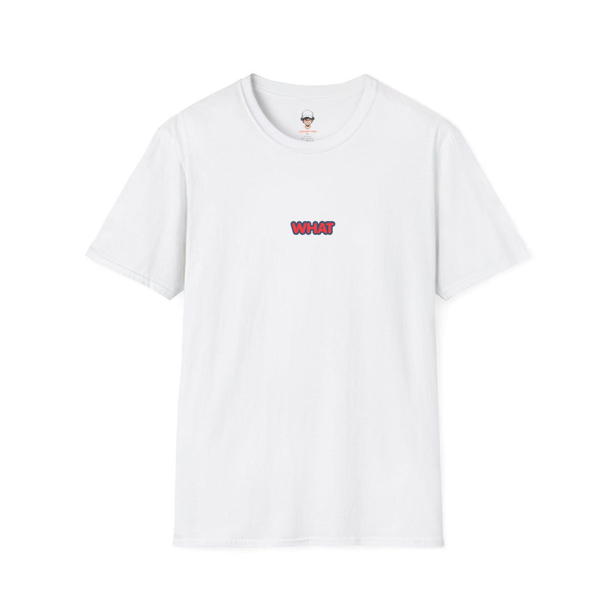 Retro 'WHAT' Chest Print Tee