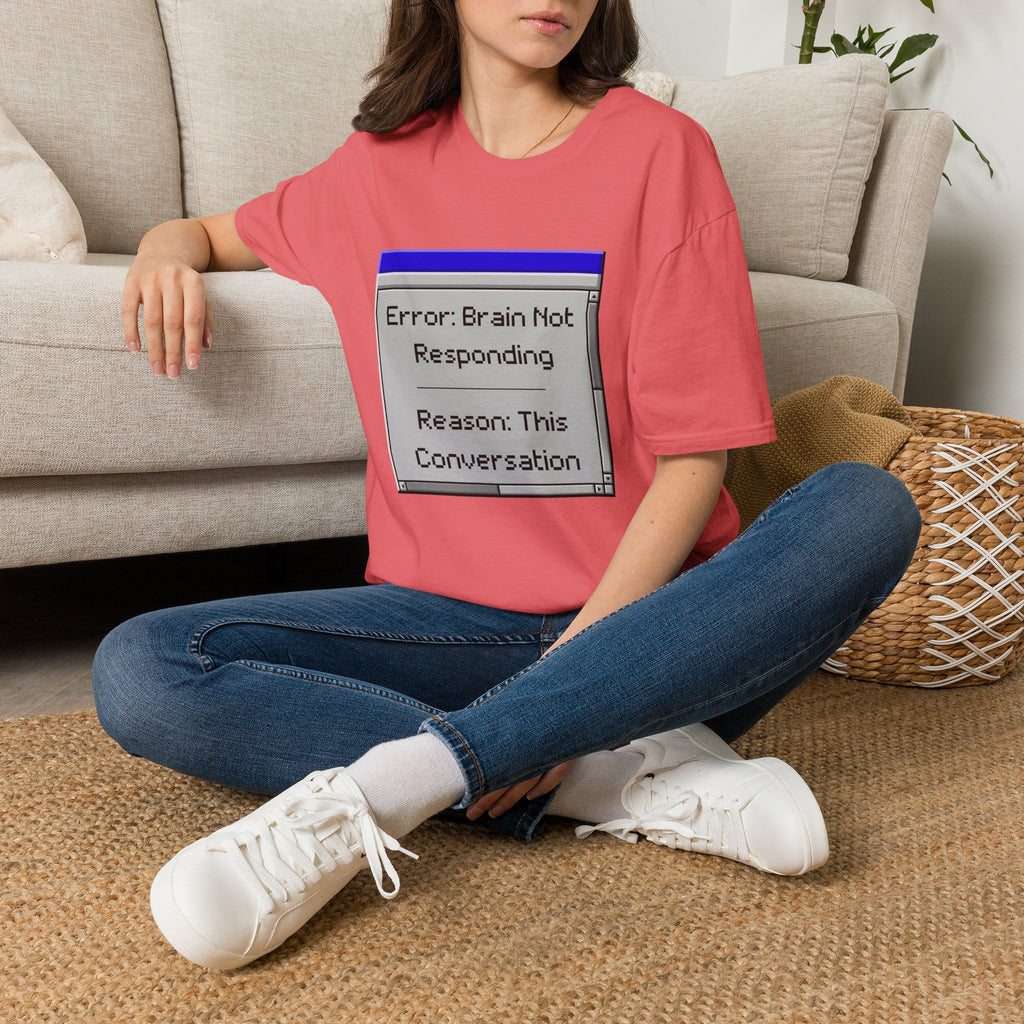 Error: Brain Not Responding T-Shirt — Retro Computer Graphic Tee