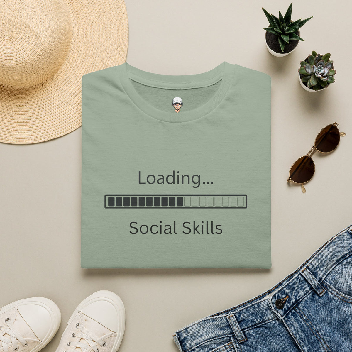 Loading Social Skills T-Shirt — Funny Introvert Shirt, Social Anxiety Humor Tee