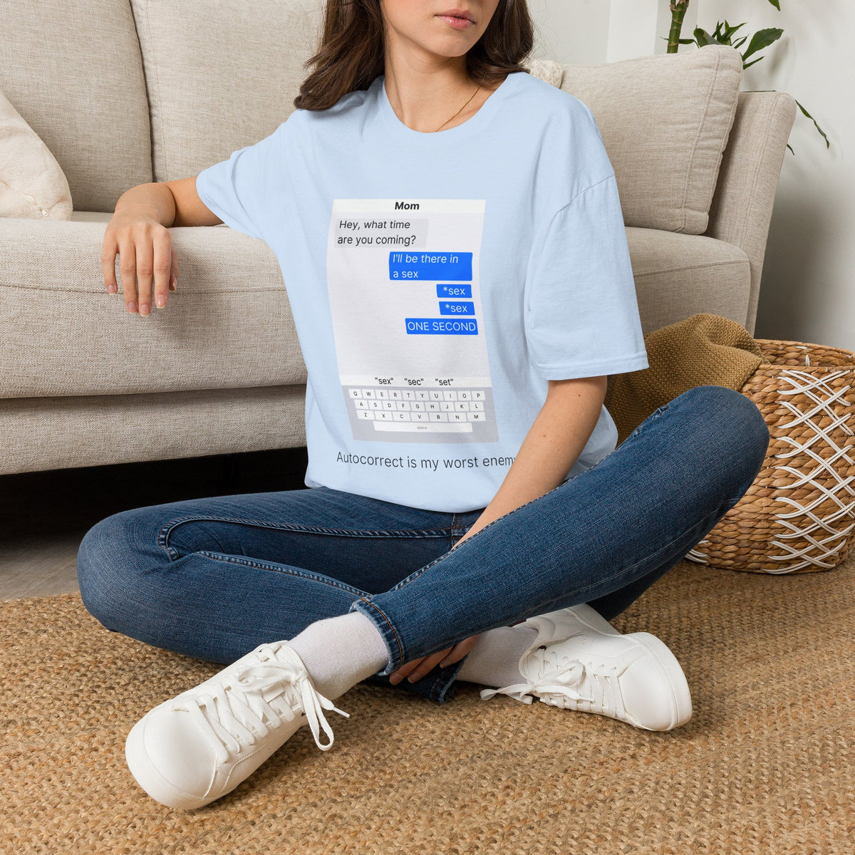 Autocorrect is my worst enemy T‑Shirt — Speech Bubble Graphic Tee