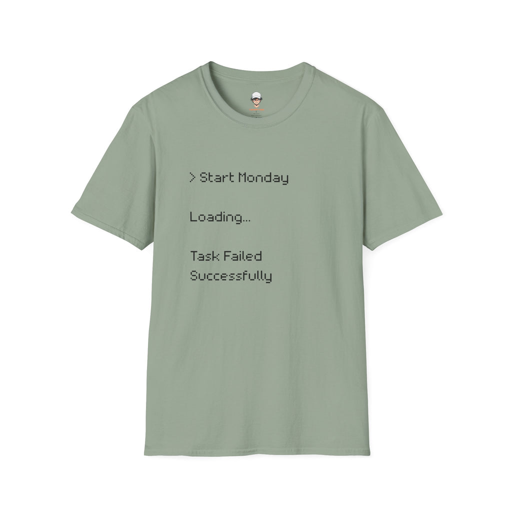 Monday Loading T-Shirt — Funny Lazy Monday Graphic Tee