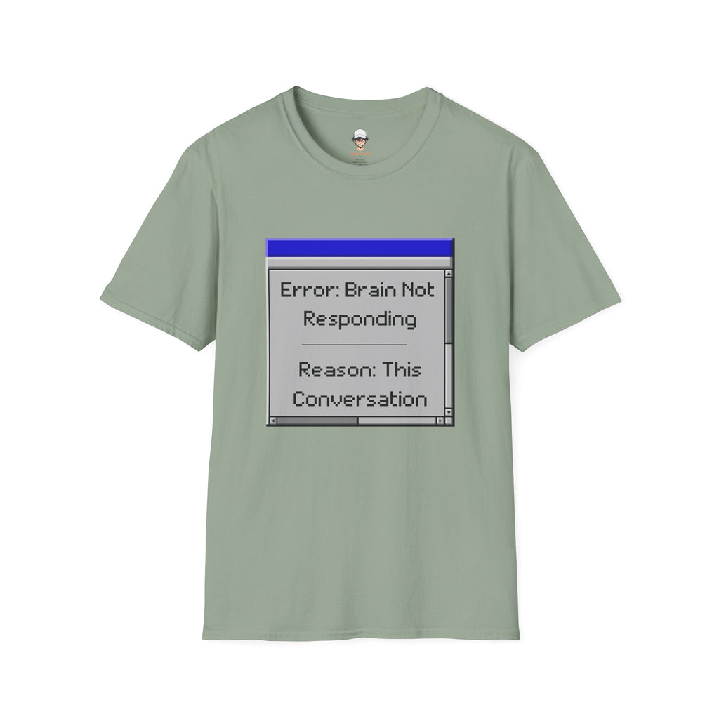 Error: Brain Not Responding T-Shirt — Retro Computer Graphic Tee