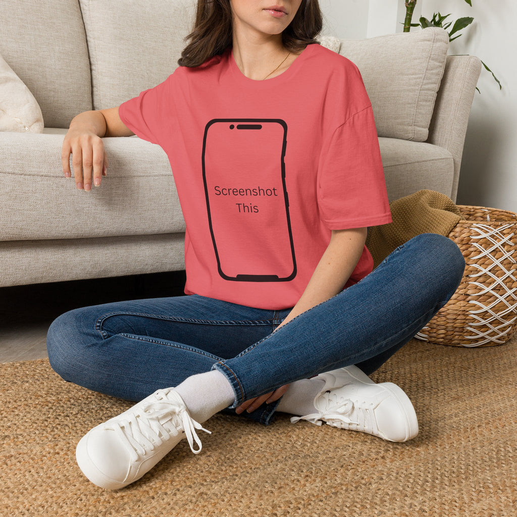 Screenshot This T-Shirt — Funny Phone Outline Graphic Tee