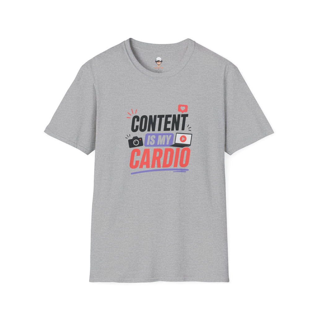 Content Is My Cardio T-Shirt — Social Media Creator Graphic Tee