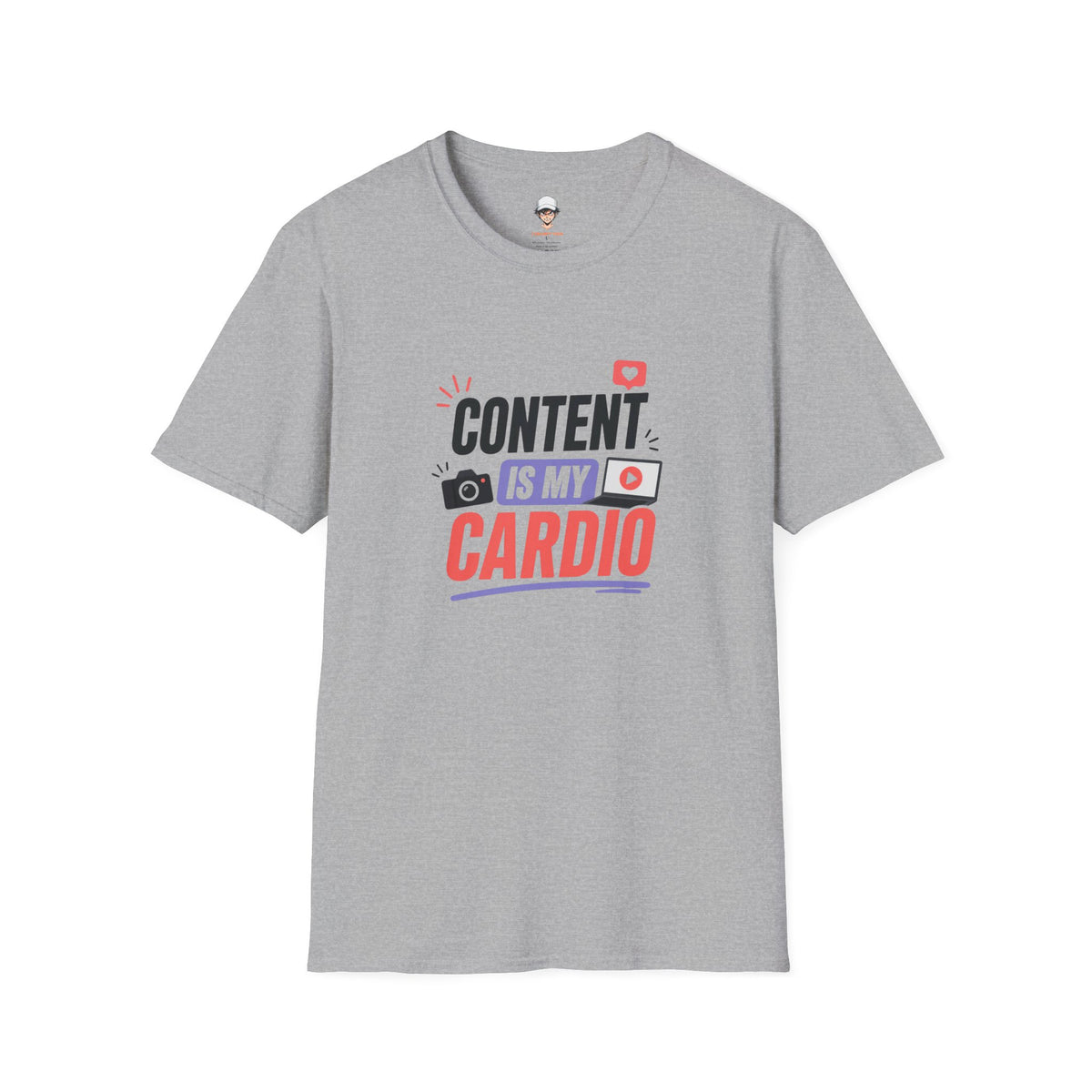 Content Is My Cardio T-Shirt — Social Media Creator Graphic Tee
