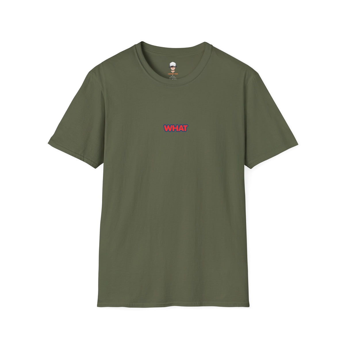 Retro 'WHAT' Chest Print Tee