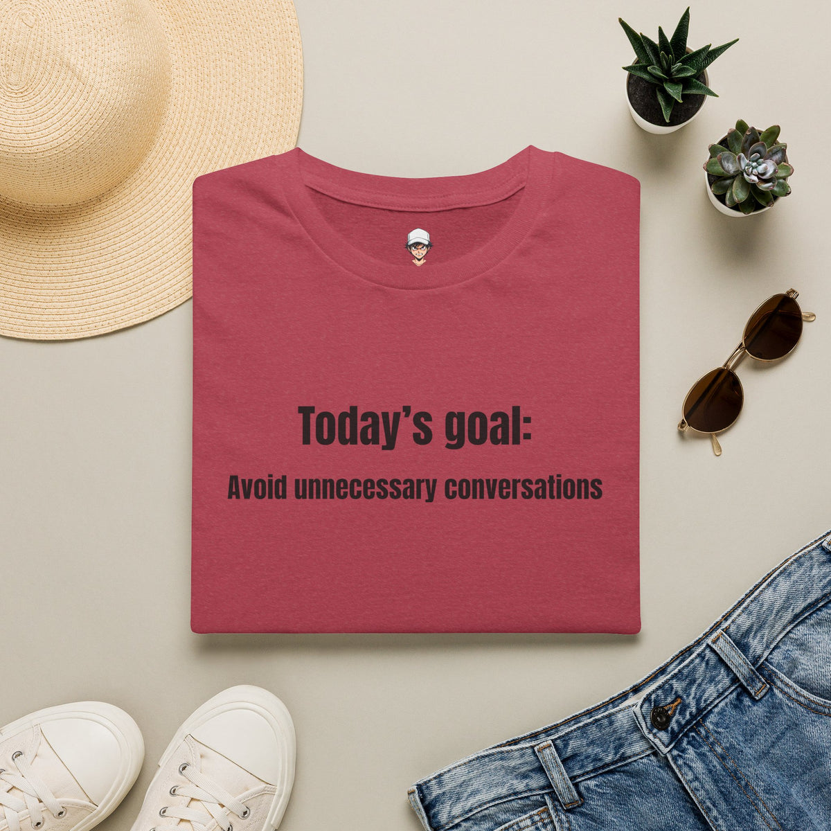 Today's goal T-Shirt — Minimalist Funny Graphic Tee