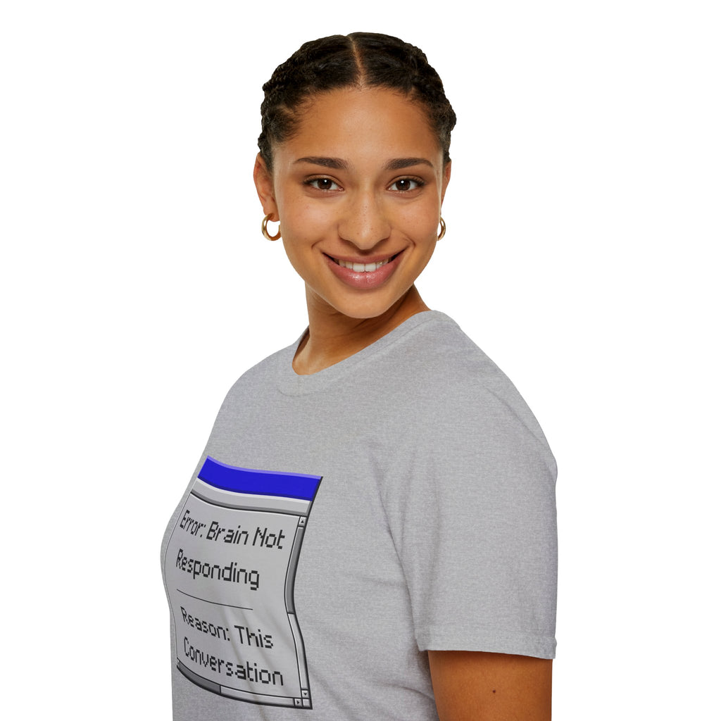 Error: Brain Not Responding T-Shirt — Retro Computer Graphic Tee