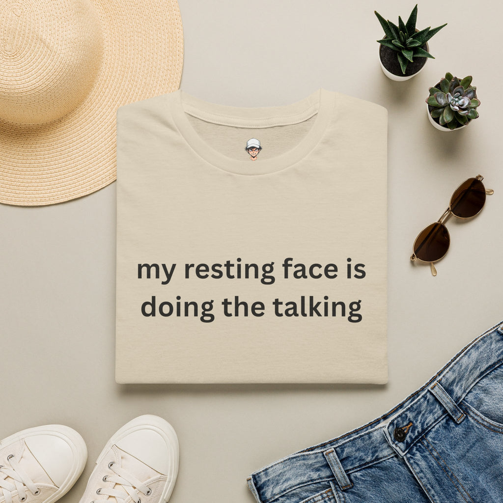 Funny "My Resting Face Is Doing The Talking" T‑Shirt