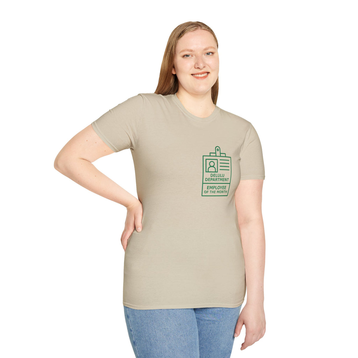 Delulu Department Employee of the Month Badge - Graphic Tee