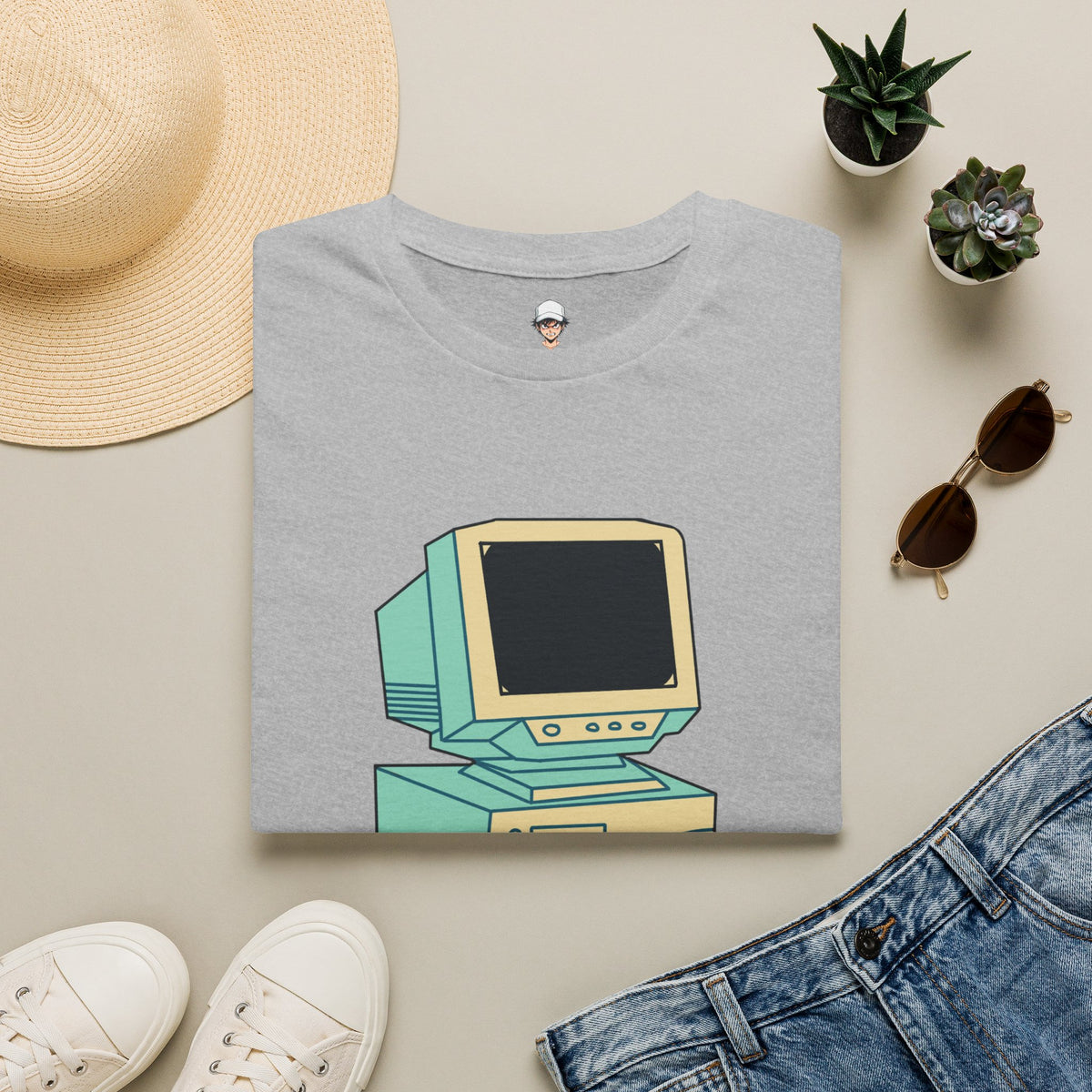 Retro Computer Illustration T-Shirt | Vintage PC Graphic Tee