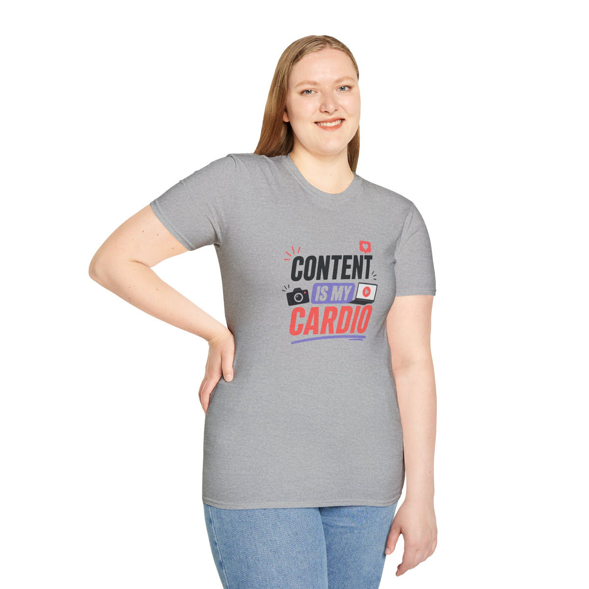 Content Is My Cardio T-Shirt — Social Media Creator Graphic Tee