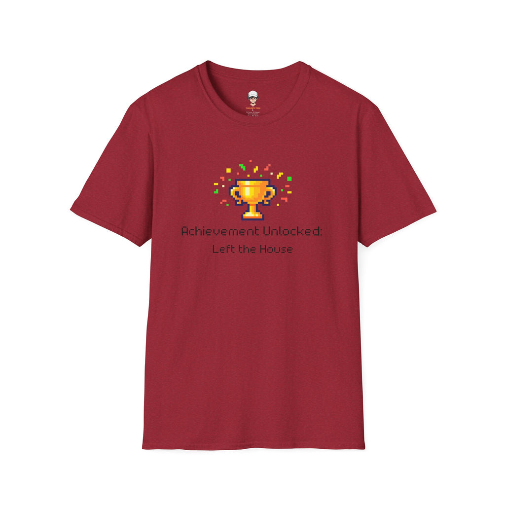 Achievement Unlocked: Left the House - Pixel Trophy Graphic