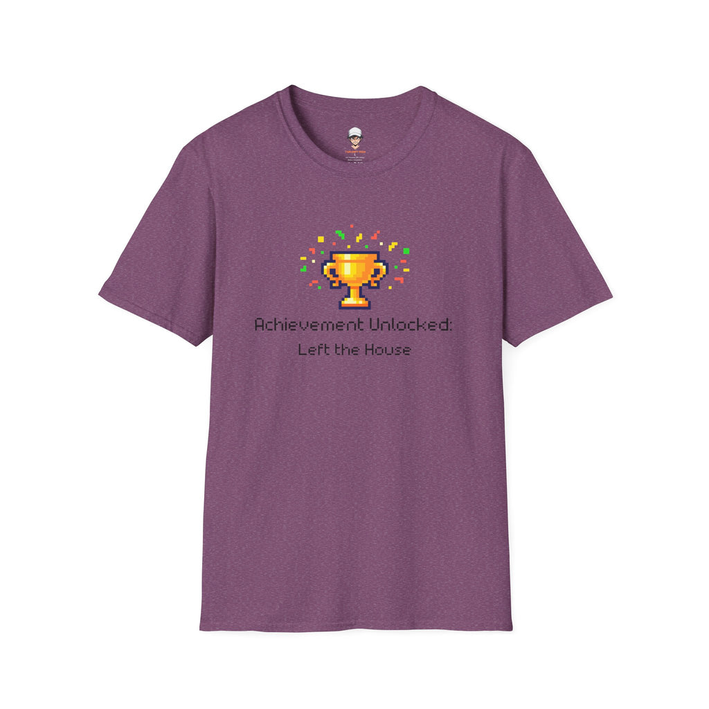 Achievement Unlocked: Left the House - Pixel Trophy Graphic