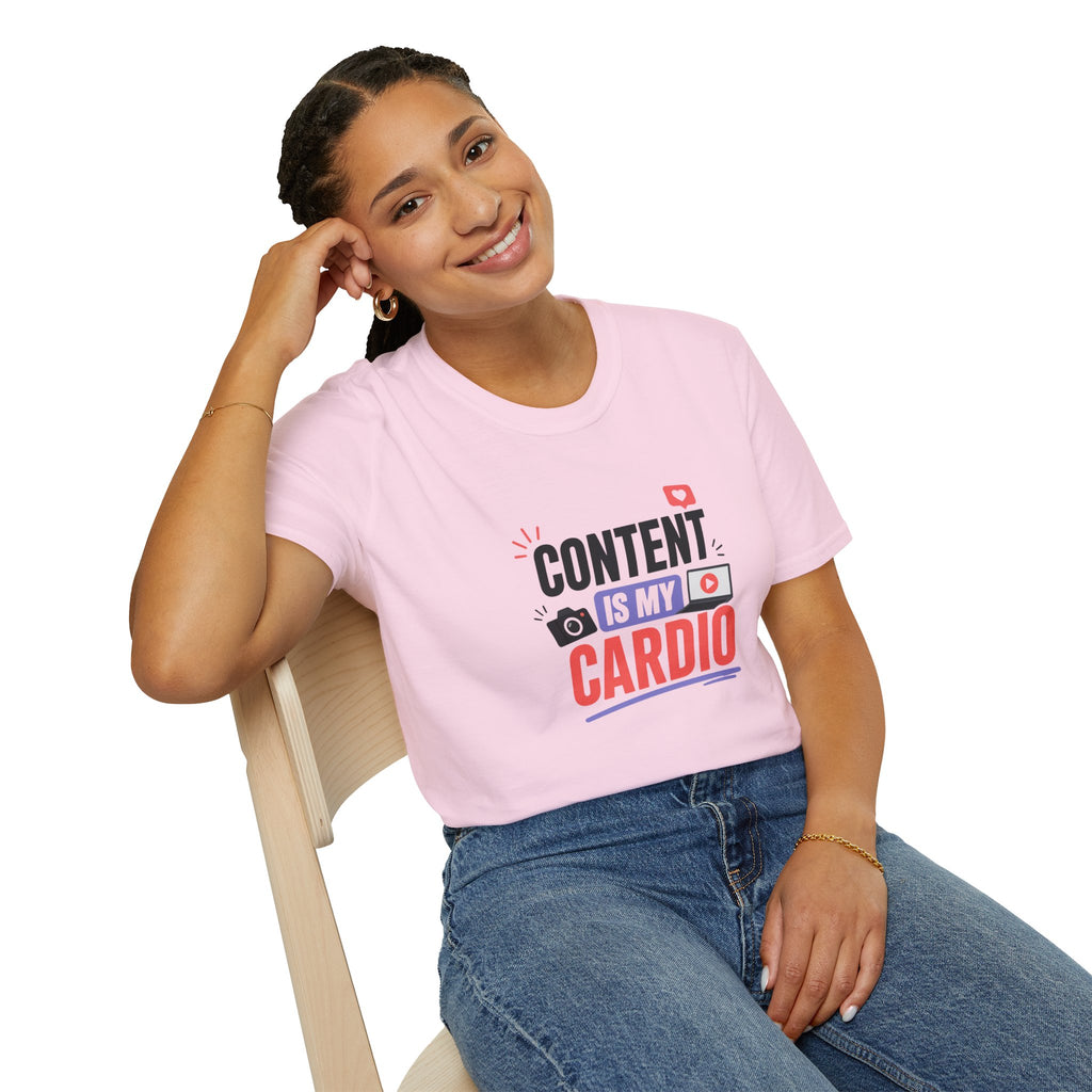 Content Is My Cardio T-Shirt — Social Media Creator Graphic Tee