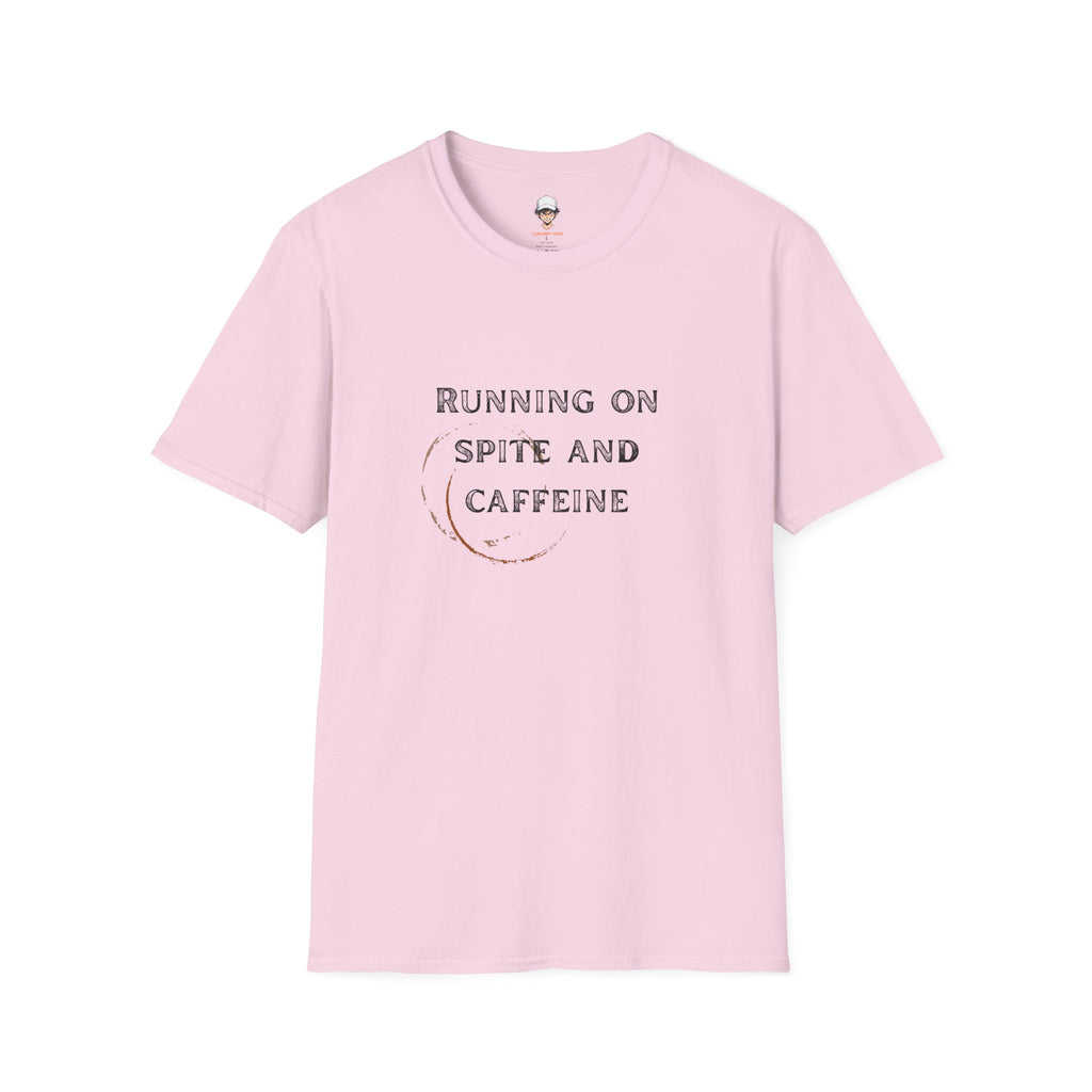 Running on Spite and Caffeine — Coffee Stain Graphic T-Shirt