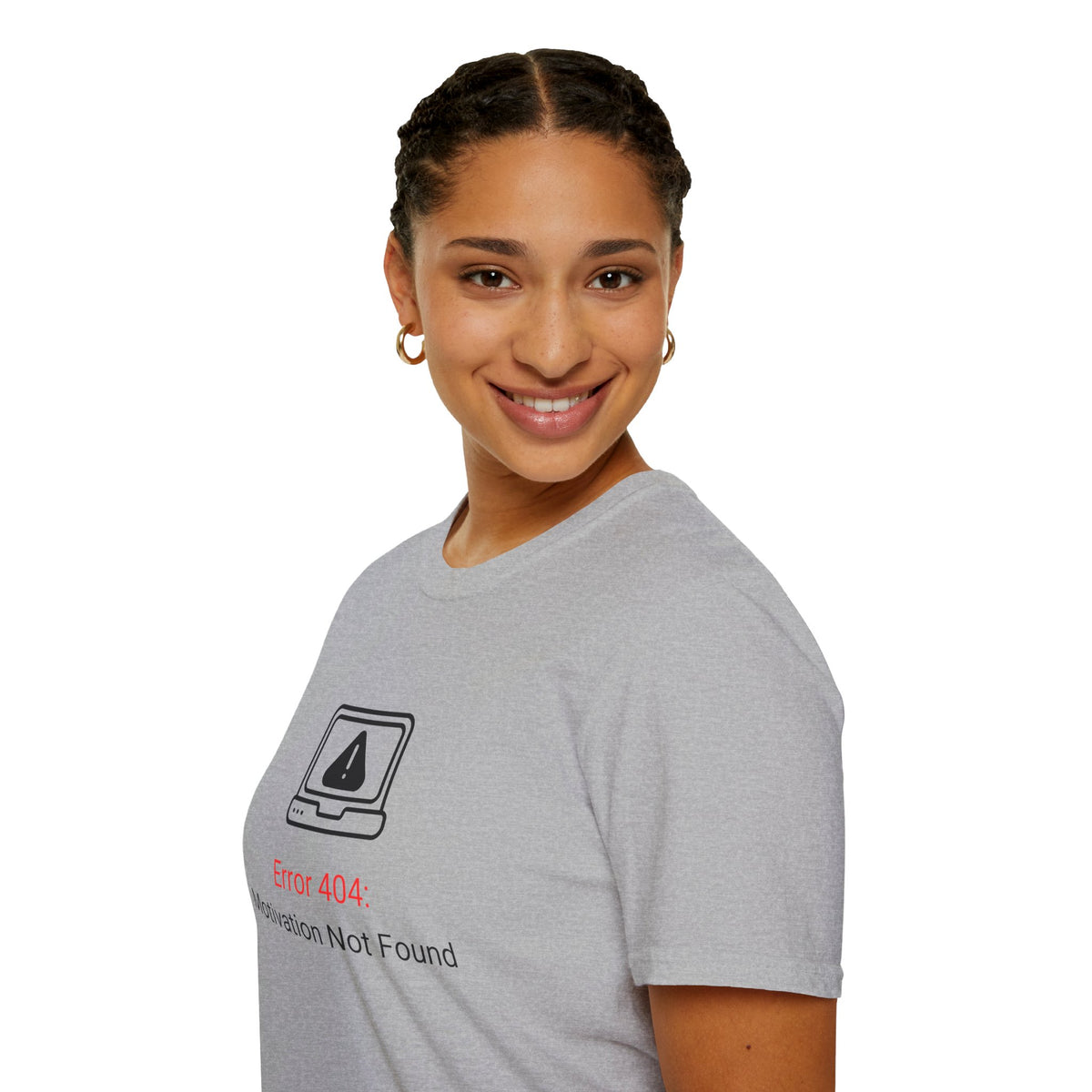 Error 404 T‑Shirt – "Motivation Not Found" Graphic Tee