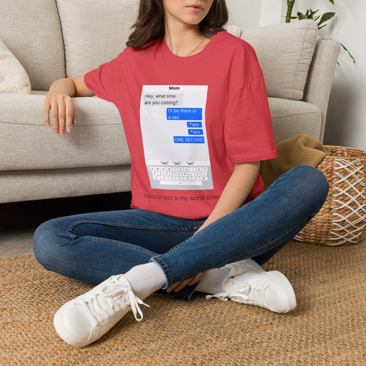 Autocorrect is my worst enemy T‑Shirt — Speech Bubble Graphic Tee
