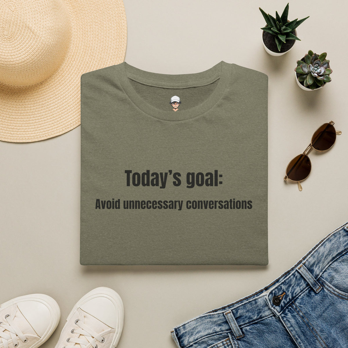 Today's goal T-Shirt — Minimalist Funny Graphic Tee