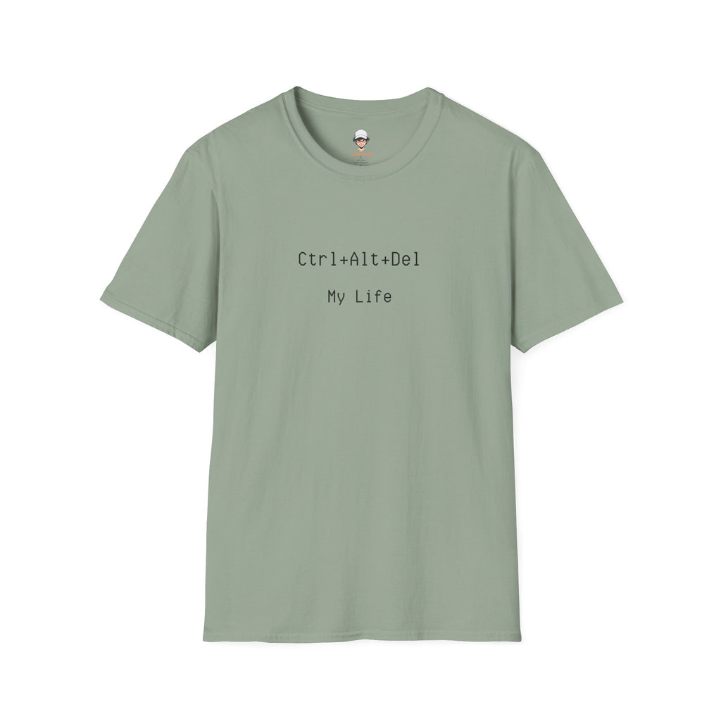 Ctrl+Alt+Del My Life T-Shirt — Minimal Tech Graphic Tee