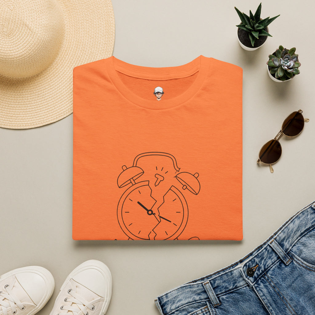 Monday Handled T-Shirt — Funny Broken Alarm Clock Tee for Workweek Vibes