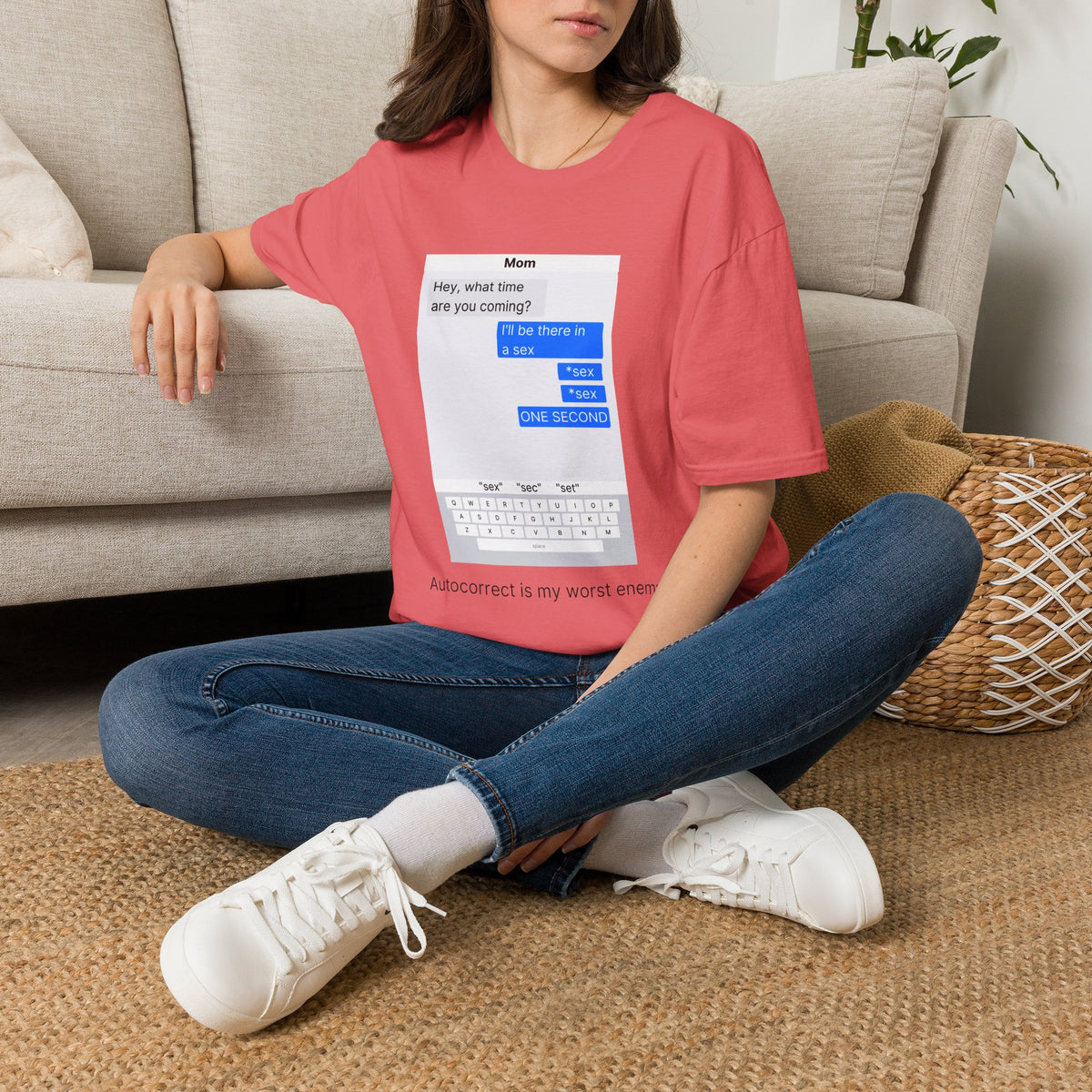 Autocorrect is my worst enemy T‑Shirt — Speech Bubble Graphic Tee