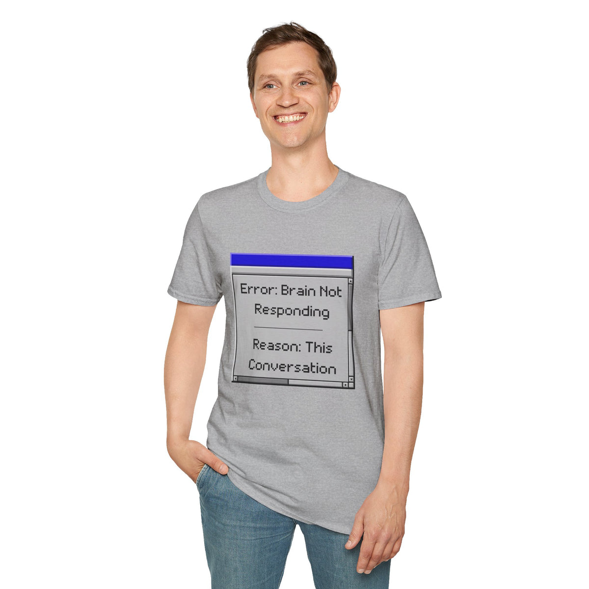 Error: Brain Not Responding T-Shirt — Retro Computer Graphic Tee