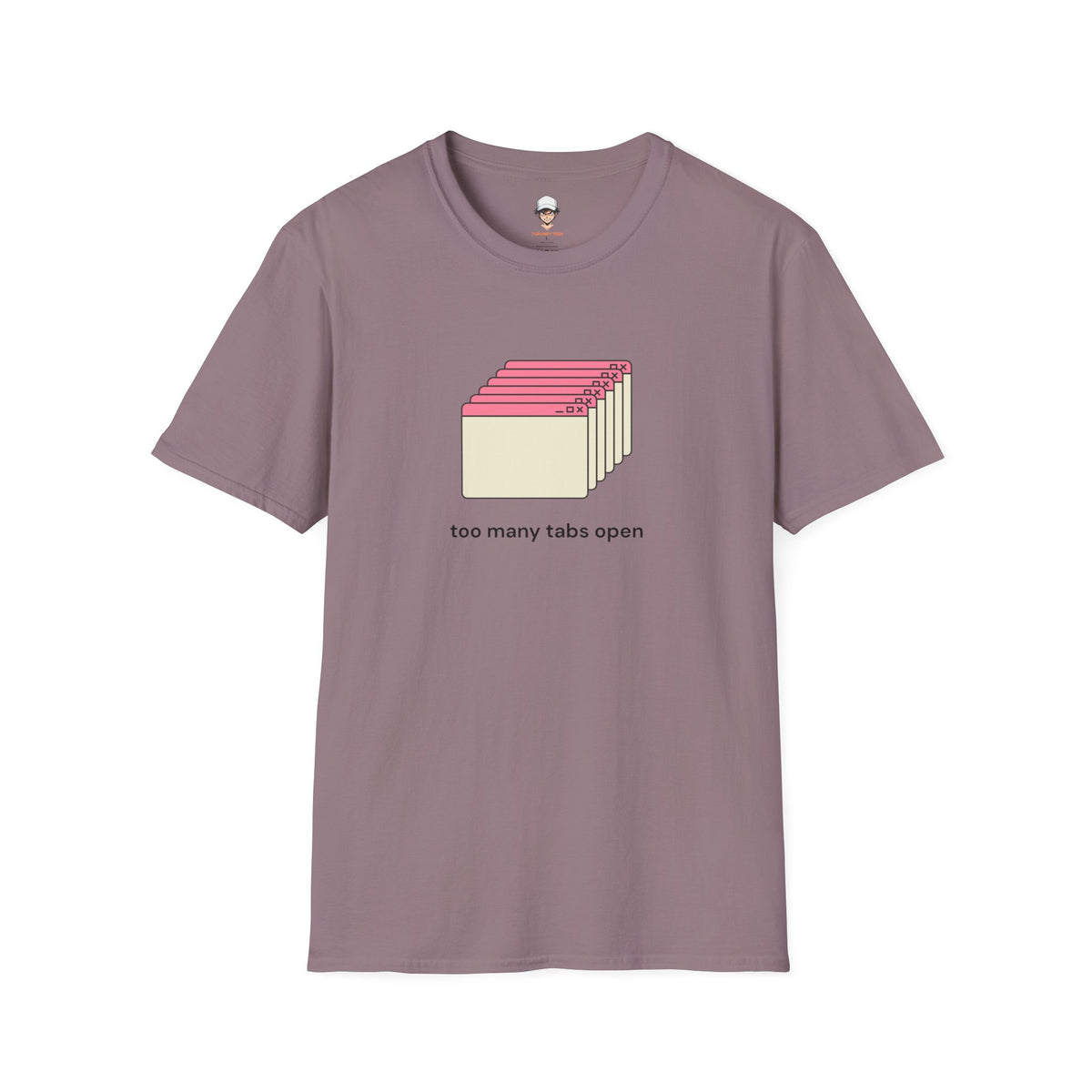 Too Many Tabs Open T-Shirt — Cute Retro Browser Graphic Tee