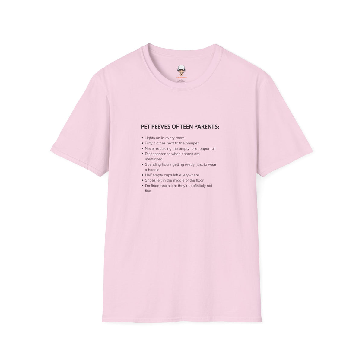 Pet Peeves of Teen Parents T-Shirt — Funny Parenthood List Tee