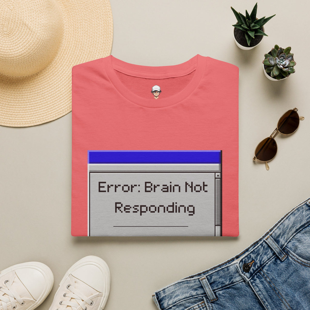 Error: Brain Not Responding T-Shirt — Retro Computer Graphic Tee