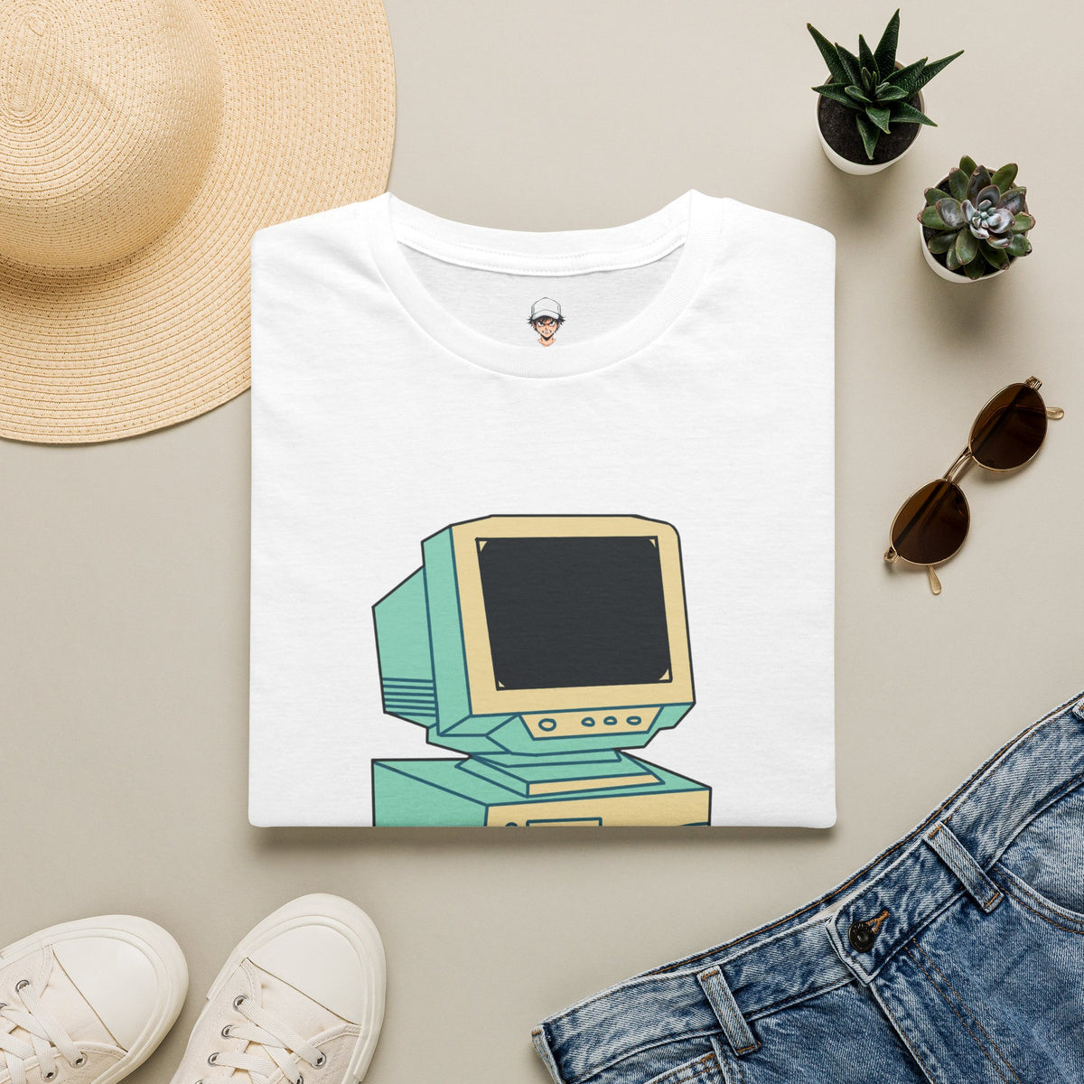 Retro Computer Illustration T-Shirt | Vintage PC Graphic Tee