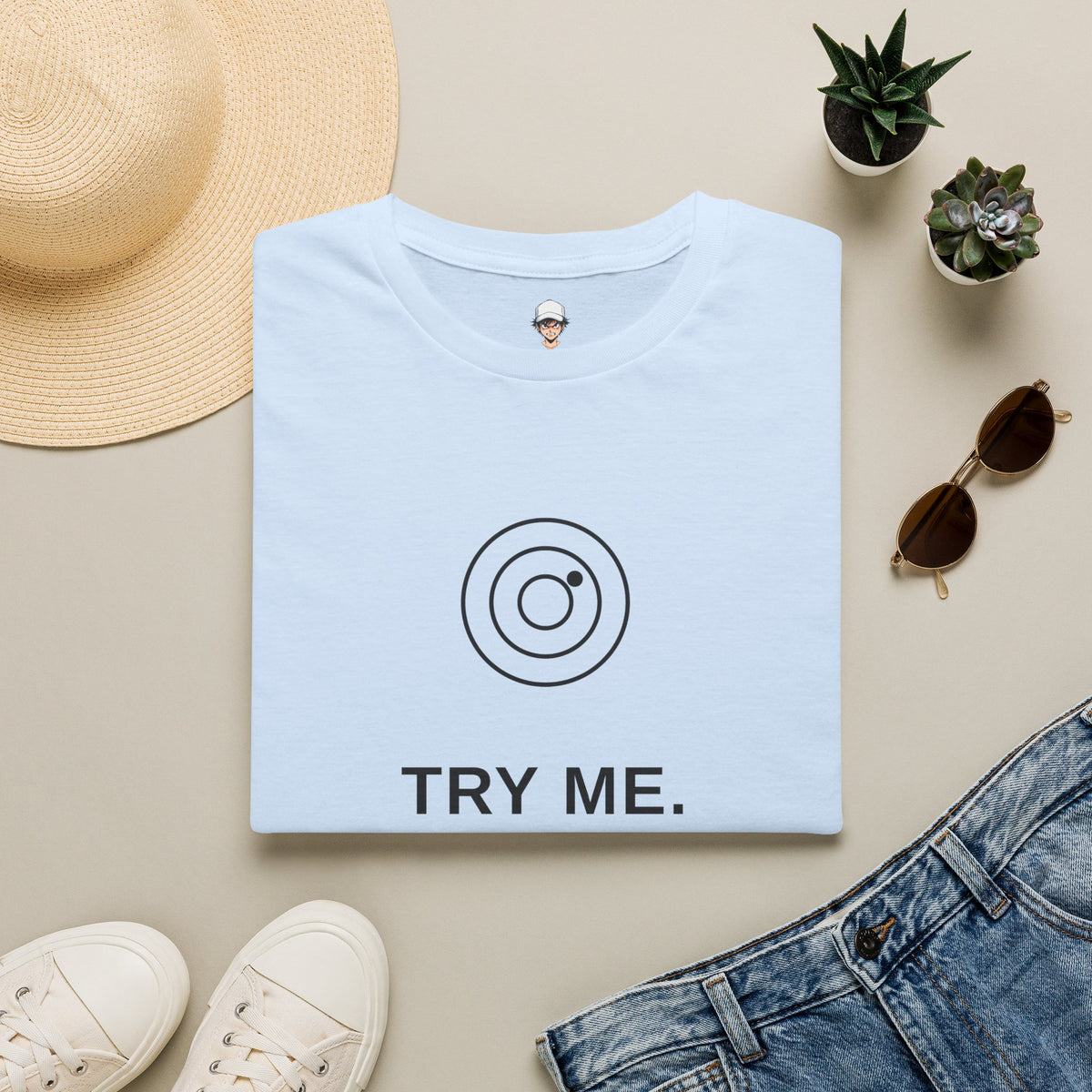 "Try Me" Graphic T-Shirt — Minimal Statement Tee