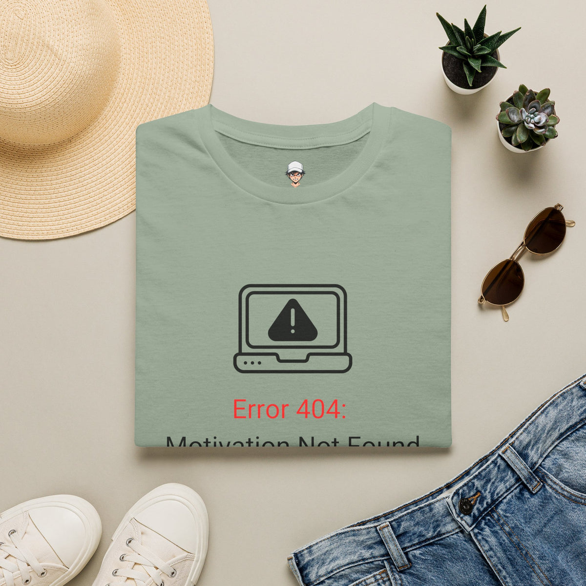 Error 404 T‑Shirt – "Motivation Not Found" Graphic Tee