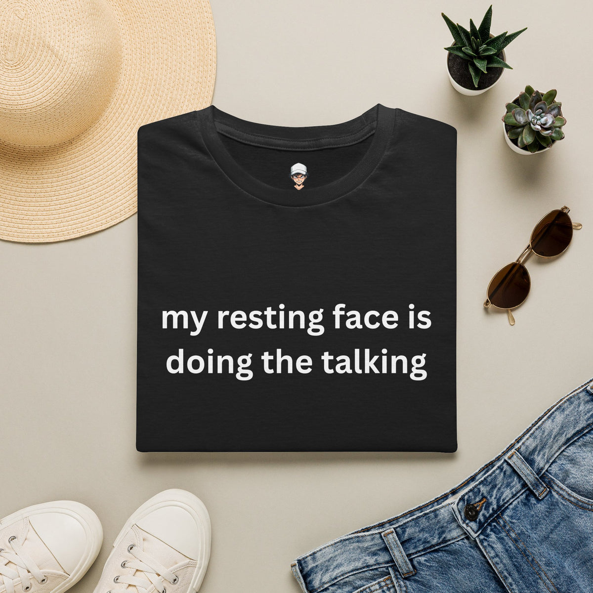 Funny "My Resting Face Is Doing The Talking" T‑Shirt