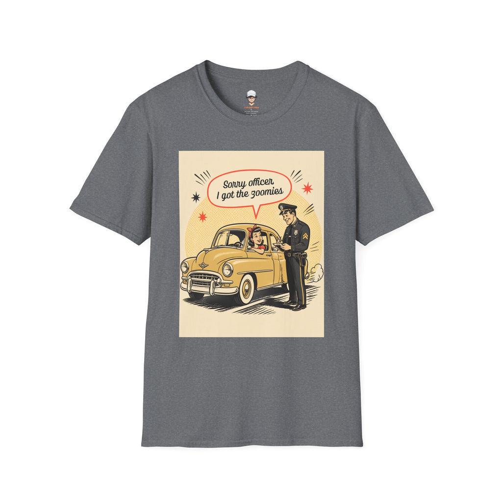 "Sorry Officer, I Got the Zoomies" Retro Vintage Car Graphic