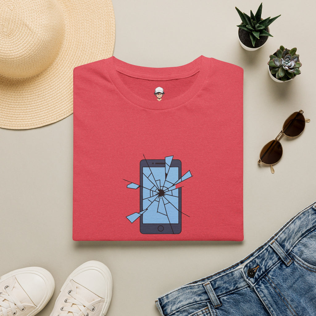 T-Shirt — "Currently Unavailable (Emotionally)" Broken Phone Graphic
