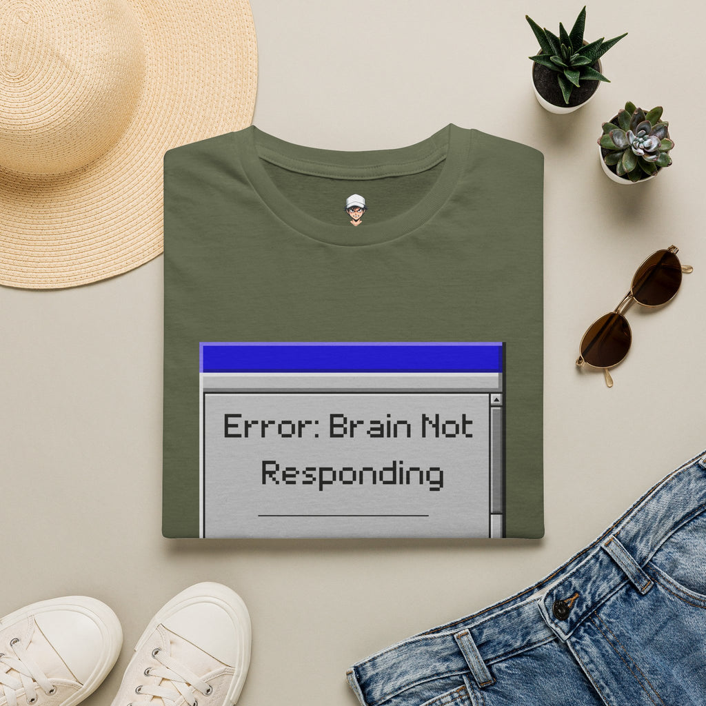 Error: Brain Not Responding T-Shirt — Retro Computer Graphic Tee